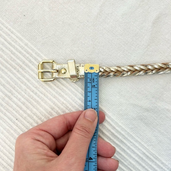 H&M Metallic Gold Braided Women's Belt - Picture 2 of 7